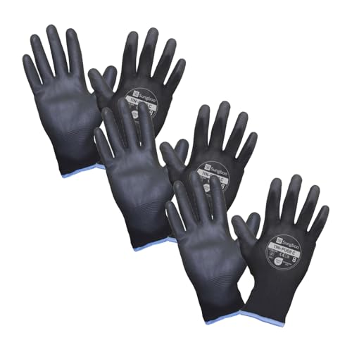 Emerson 3 Paar Arbeitshandschuhe Herren, Damen, Gartenhandschuhe Damen, Gartenhandschuhe Herren, Handschuhe Arbeitshandschuhe, Gloves - atmungsaktiv, starker Grip, feines Tastgefühl, Montage | Gr 7 von Emerson