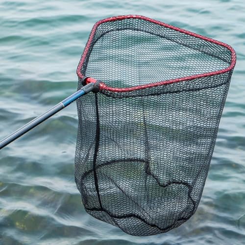 Emiif Nylon-Fischernetz-Ersatzabdeckung, Süß- und Salzwasser, Nano-Netz-Angelkescher mit 30 kg maximaler Tragkraft, für See-/Fluss-/Bootsangeln (45 cm) von Emiif