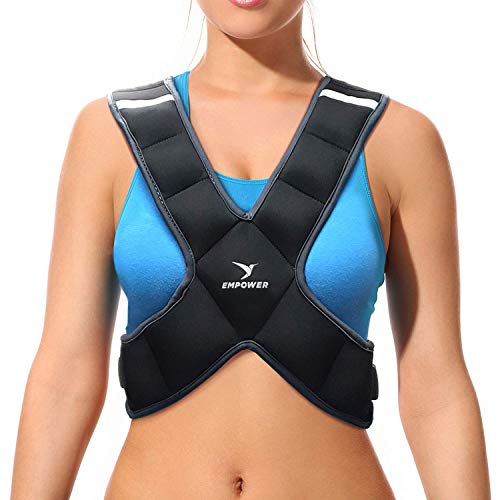 Empower Damen Weighted Vest, 8lb Gewichtsweste, Schwarz Empower Damen Weighted Vest, 8lb Gewichtsweste, Schwarz von Empower