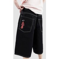 Empyre Ultra Loose Sk8 Denim W Embroidery Shorts black Empyre Ultra Loose Sk8 Denim W Embroidery Shorts black von Empyre