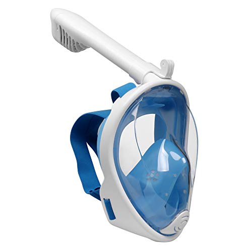 Emsmil 180° Schnorchelmaske Tauchmaske Vollmaske Vollgesichtsmaske Taucherbrille Snorkeling Mask Full Face Anti Fog für Schwimmen Schnorcheln Tauchen Kinder Kids Blau XS Emsmil 180° Schnorchelmaske Tauchmaske Vollmaske Vollgesichtsmaske Taucherbrille Snorkeling Mask Full Face Anti Fog für Schwimmen Schnorcheln Tauchen Kinder Kids Blau XS von Emsmil