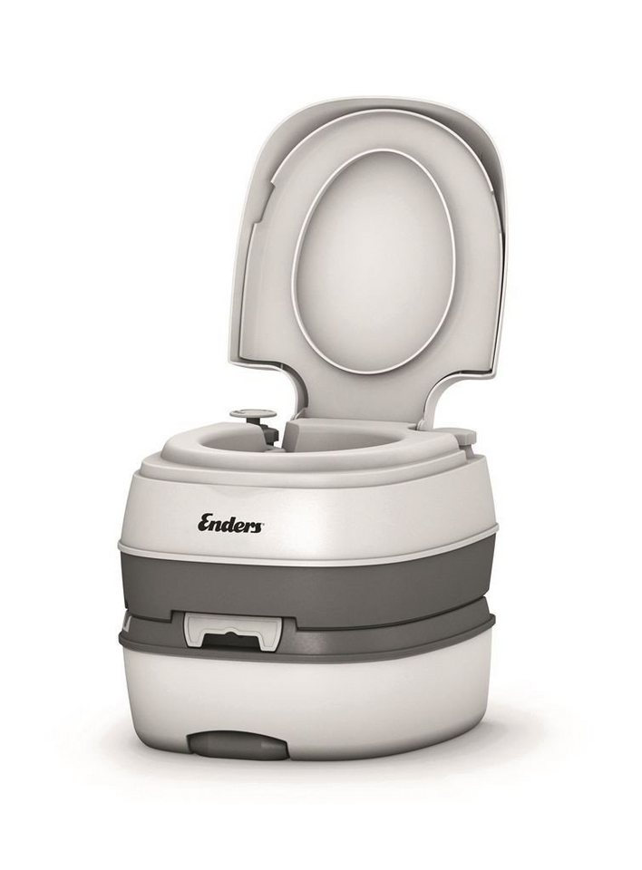 Enders® Campingtoilette Deluxe, Kolbenpumpe, farbige Füllstandsanzeige, integrierte Transportrolle von Enders®