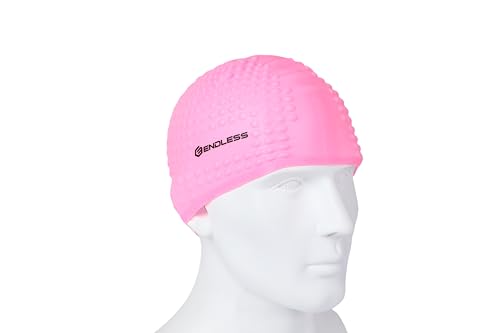 Endless EL1021 Comfortable Silicon Swimming Cap with Bubble Design | Elastic Waterproof Swimming Cap for Long and Short Hair with Thicker Edge | for Adults, Women and Men| Color:Pink| Size:Free Size Endless EL1021 Comfortable Silicon Swimming Cap with Bubble Design | Elastic Waterproof Swimming Cap for Long and Short Hair with Thicker Edge | for Adults, Women and Men| Color:Pink| Size:Free Size von Endless