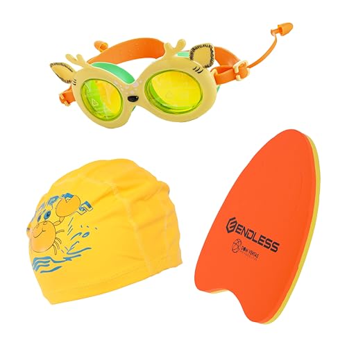 Endless Kids Swimming Adventure Set – Fun Goggles, Playful Cap & Sturdy Kickboard| Anti-Fog, UV Protection | Cartoon Printed | Durable|Ideal for Boys & Girls | Perfect for Swim Lessons & Pool Playtime Endless Kids Swimming Adventure Set – Fun Goggles, Playful Cap & Sturdy Kickboard| Anti-Fog, UV Protection | Cartoon Printed | Durable|Ideal for Boys & Girls | Perfect for Swim Lessons & Pool Playtime von Endless