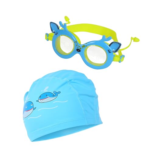 Endless Kids Swimming Fun Set - Adjustable Goggles and Comfy Swim Cap Set | Anti-Fog, UV Protection | Leak-Proof Design| Ideal for Boys and Girls | Perfect for Pool and Beach Fun| Blue von Endless