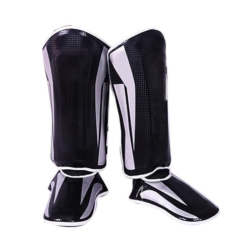 Endless Martial Arts Shin Guards | Black, Size M| Material: Faux Leather | Adjustable Thai Leg Guards with Instep Protection for Kickboxing/MMA Training and Sparring Endless Martial Arts Shin Guards | Black, Size M| Material: Faux Leather | Adjustable Thai Leg Guards with Instep Protection for Kickboxing/MMA Training and Sparring von Endless