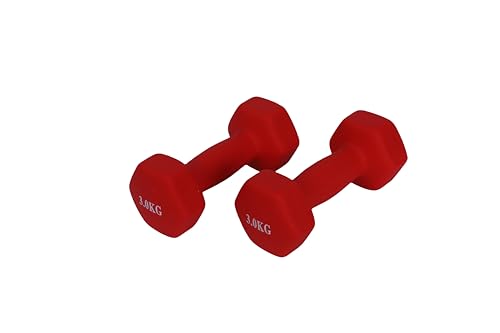 Endless Neoprene Coated Fixed Dumbbell for Gym Exercises | Pair of 3 Kg (2 * 6.6 LB) | Material : Iron with Vinyl Coat | Weights for Women and Men von Endless