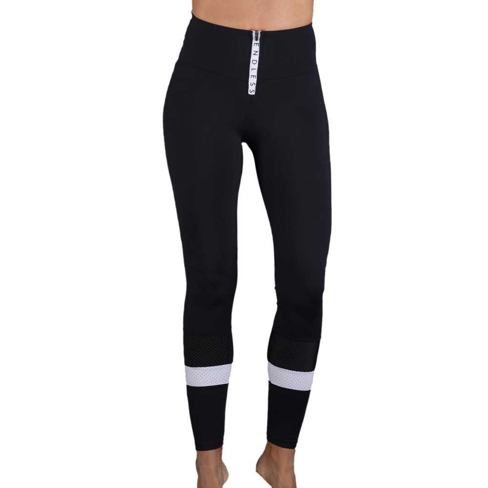 Endless Zip Leggings Schwarz M Frau von Endless