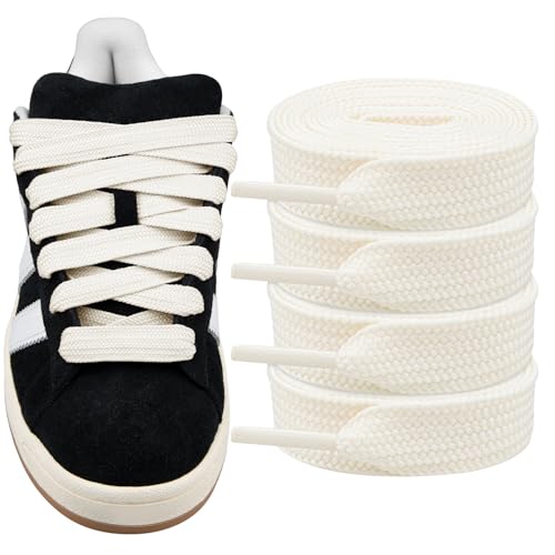 Endoto 2 Paare Schnürsenkel für Adidas Campus 00s Sneaker schuhe, 16MM Flache Dicke Breite Schuhbänder Ersatz Shoelaces Laces (Beige,50 Zoll Endoto 2 Paare Schnürsenkel für Adidas Campus 00s Sneaker schuhe, 16MM Flache Dicke Breite Schuhbänder Ersatz Shoelaces Laces (Beige,50 Zoll von Endoto
