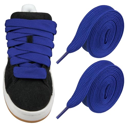 Endoto 20mm Breite Schnürsenkel für Adidas Campus 00s Sneaker Schuhe, Dicke Flache Schuhbänder Ersatz Fat Shoelaces Laces (Blau, 36 zoll) von Endoto