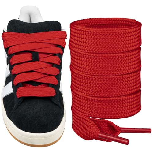 Endoto Schnürsenkel für Adidas Campus 00s Sneaker schuhe, 16MM Flache Dicke Breite Schuhbänder Ersatz Shoelaces Laces (Rot,54 Zoll Endoto Schnürsenkel für Adidas Campus 00s Sneaker schuhe, 16MM Flache Dicke Breite Schuhbänder Ersatz Shoelaces Laces (Rot,54 Zoll von Endoto