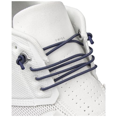 Endoto Schnürsenkel für ON Cloud 5 Running Schuhe, Ohne Binden Schuhbänder Ersatz Elastische Dehnbare Gummi Rund Laces Shoelaces für On Laufschuhe(Marineblau, 32 Zoll) von Endoto