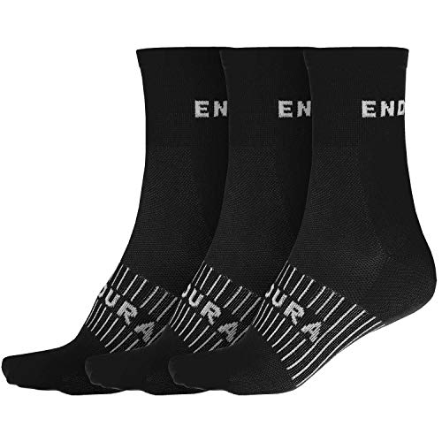 Endura CoolMax Race 3-P Fahrradsocken für Herren, Schwarz, L Endura CoolMax Race 3-P Fahrradsocken für Herren, Schwarz, L von Canterbury