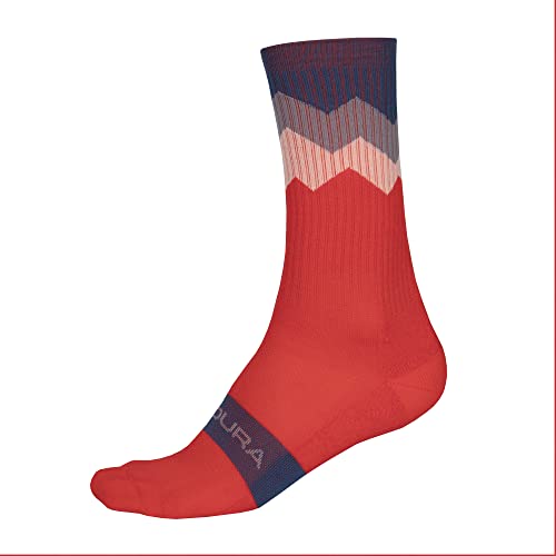 Endura Jagged Fahrradsocken für Herren, Granatapfel, L Endura Jagged Fahrradsocken für Herren, Granatapfel, L von Berghaus