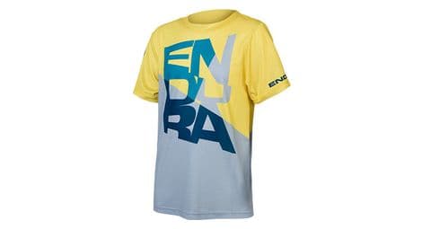 endura singletrack core kinder t shirt heidelbeere blau   gelb 9 10 jahre von Endura