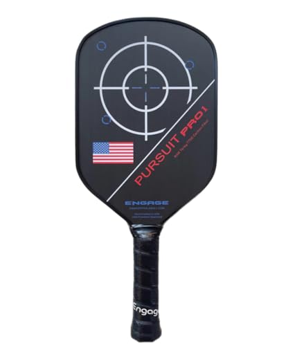 Pursuit Pro1 Pickleball-Paddel, Kohlefaser (Rot, Weiß, Blau, Standard) von Engage Pickleball