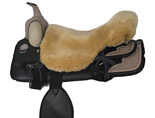 Engel Reitsport Lammfell Sattelsitzbezug Sattelauflage SABEZ2-CAM für Western Reitsattel ohne Hornausschnitt Horndurchlass Farbe Camel von Engel Reitsport