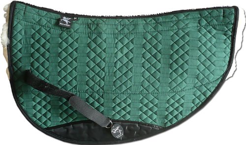 Engel Reitsport Lammfell Western Roundpad aufpolsterbar WPAD2AP-M-GRU-MED Stoff grün Fell med./Natur Grösse M von Engel Reitsport