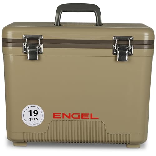 ENGEL Kühlbox 19qt (18 Liter) Auslaufsicher, Luftdicht, Tragbare Kühlbox für Camping, Angeln, Wandern, Kleiner Hartschalen Kühlbox für Männer & Frauen von Engel