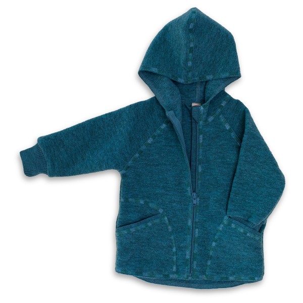 Engel - Baby-Jacke mit Kapuze und Reißverschluß - Wolljacke Gr 74/80 blau von Engel