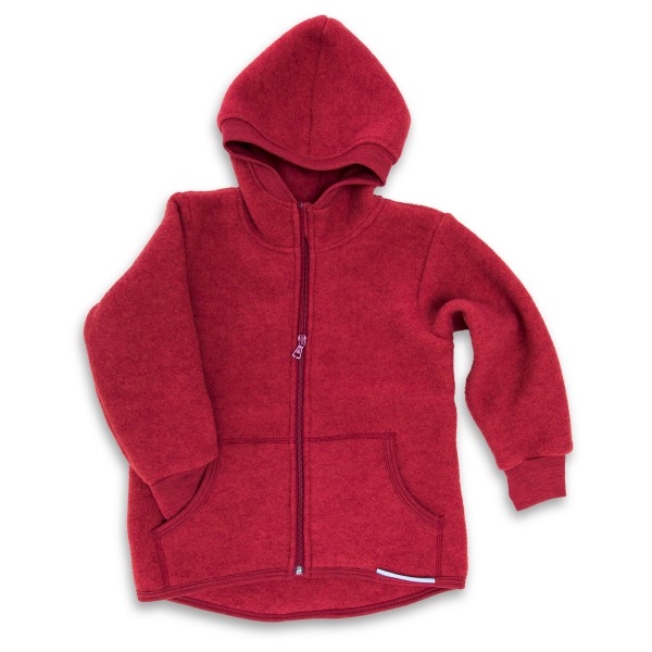 Engel - Kinder Kapuzenjacke Wollfleece - Wolljacke Gr 140 rot von Engel