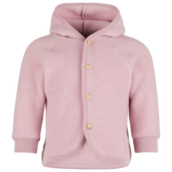 Engel - Kinder Kapuzenjacke mit Holzknöpfen - Wolljacke Gr 86/92 rosa von Engel