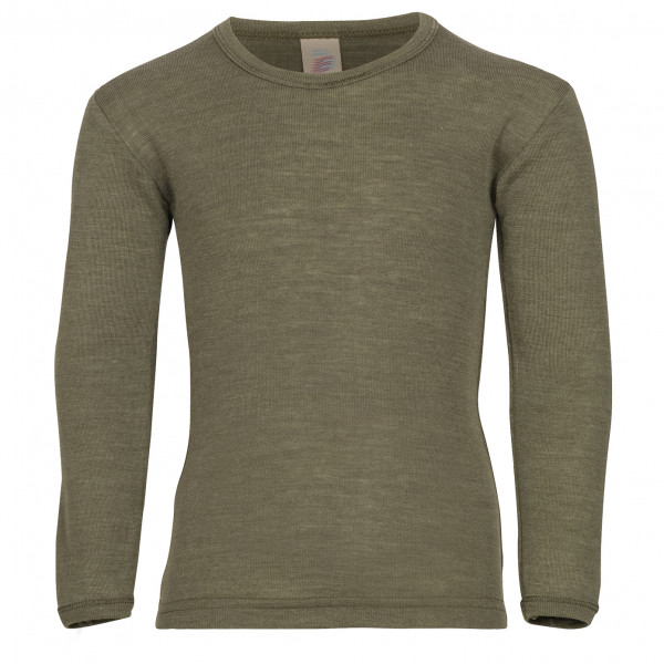 Engel - Kinder Unterhemd L/S - Merinounterwäsche Gr 104 oliv von Engel