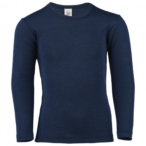 Engel - Kinder Unterhemd L/S - Merinounterwäsche Gr 116 blau von Engel