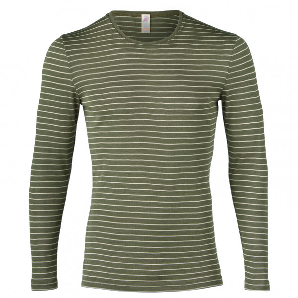 Engel - Striped L/S Shirt - Merinounterwäsche Gr 54/56 oliv von Engel