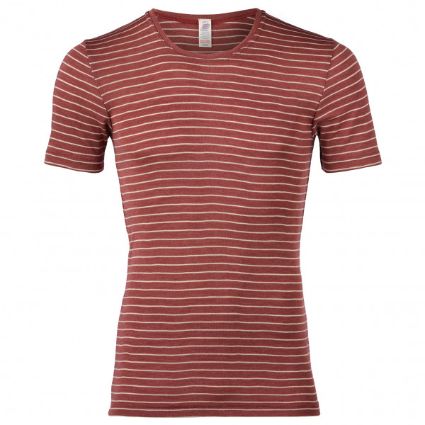 Engel - Striped S/S Shirt - Merinounterwäsche Gr 46/48;50/52;54/56 oliv;rot von Engel