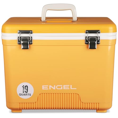Engel UC19 19qt Leak-Proof, Air Tight, Drybox Cooler and Small Hard Shell Lunchbox for Men and Women in Iced Mango von Engel