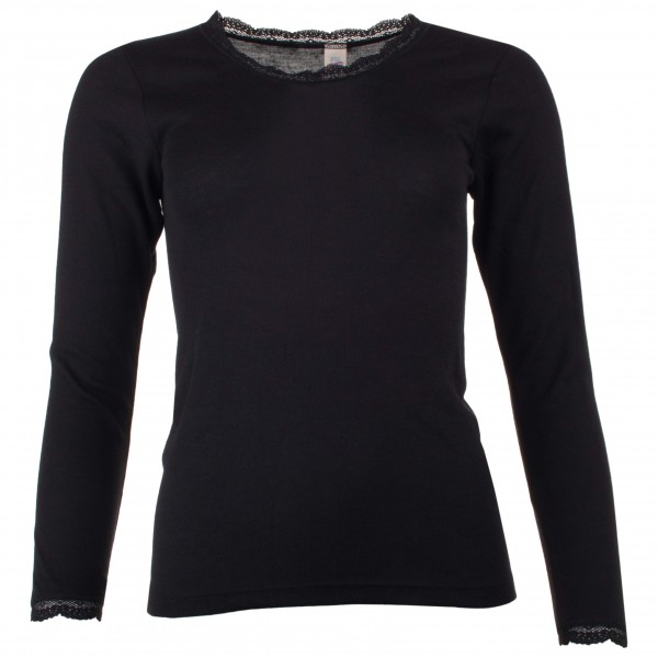 Engel - Women's Shirt L/S mit Spitze - Merinounterwäsche Gr 42/44 schwarz Engel - Women's Shirt L/S mit Spitze - Merinounterwäsche Gr 42/44 schwarz von Engel