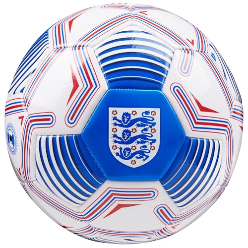 England FA Fussball Ball, Offiziell Lizenzierter Soccer Ball, Fussball Grösse 3, 4 oder 5 - Fussball Geschenke für Fans (Weiß/Blau, Größe 4) von England FA