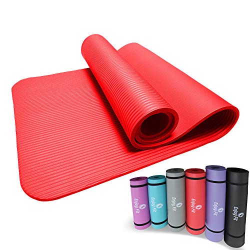 NBR Yogamatten Sportmatten Fitnessmatte 185 x 80 cm Rot von Enjoy Fit