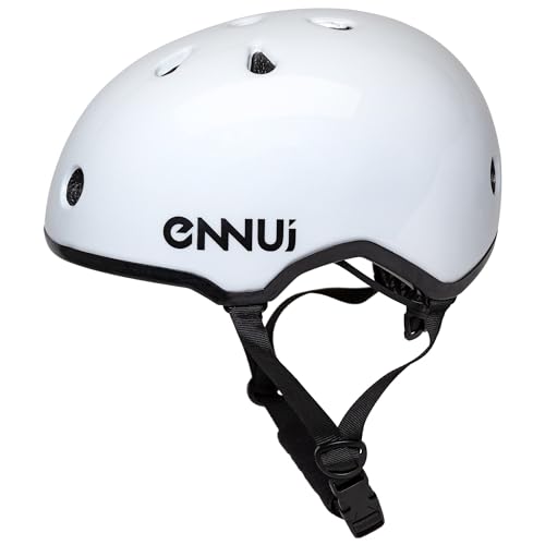 Ennui Erwachsene Helm Elite White (inkl. herausnehmbarem Visor), für Inline, Skateboard, Fahrrad, Scooter Ennui Erwachsene Helm Elite White (inkl. herausnehmbarem Visor), für Inline, Skateboard, Fahrrad, Scooter von Ennui