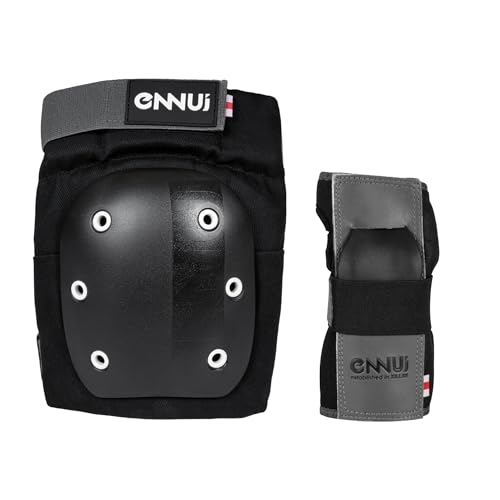 Ennui Schutzausrüstung Street 2er Set, Knie- und Handgelenkschutz, für Inline- und Roller Skating, Skateboarding, CE-geprüft Ennui Schutzausrüstung Street 2er Set, Knie- und Handgelenkschutz, für Inline- und Roller Skating, Skateboarding, CE-geprüft von Ennui