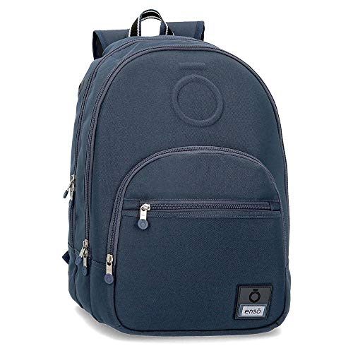 Enso Basic Doppelfach-Rucksack Blau 32x46x17 cms Polyester 25.02L von Enso