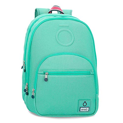 Enso Basic Doppelfach-Rucksack An Trolley anpassbar Grün 32x46x17 cms Polyester 25.02L von Enso