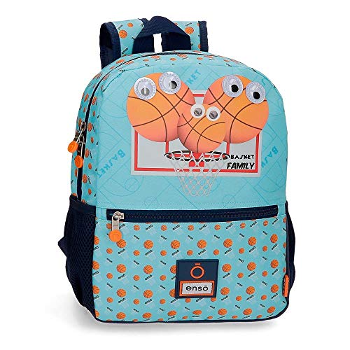 Enso Basket Family An Trolley anpassbarer Rucksack Blau 25x32x12 cms Polyester 9.6L von Enso