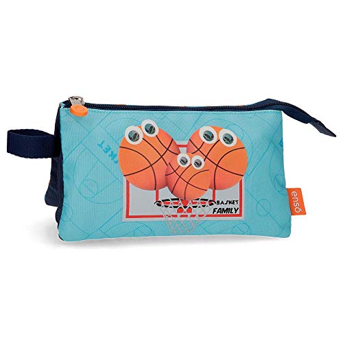 Enso Basket Family Dreifaches Federmäppchen Blau 22x12x5 cms Polyester Enso Basket Family Dreifaches Federmäppchen Blau 22x12x5 cms Polyester von Enso
