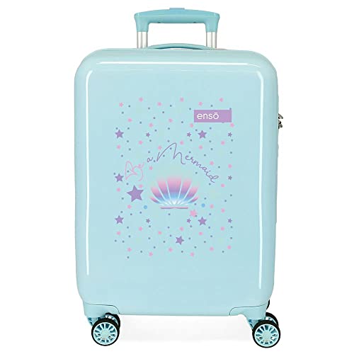 Enso Be a Mermaid Kabinenkoffer Grün 38x55x20 cms Hartschalen ABS Kombinationsschloss 34L 2,6Kgs 4 Doppelräder Handgepäck Enso Be a Mermaid Kabinenkoffer Grün 38x55x20 cms Hartschalen ABS Kombinationsschloss 34L 2,6Kgs 4 Doppelräder Handgepäck von Enso