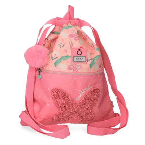 Enso Beautiful Nature Rucksäcke, Schulrucksäcke, Kinderrucksäcke, Inklusive dekorativer Bommel, Verschiedene Fächer, rosa Enso Beautiful Nature Rucksäcke, Schulrucksäcke, Kinderrucksäcke, Inklusive dekorativer Bommel, Verschiedene Fächer, rosa von Enso