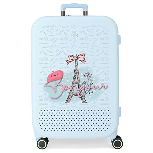 Enso Bonjour Medium Koffer Blau 48x70x28 cm Starres ABS Integrierter TSA-Verschluss 79L 4,32 kg 4 Doppelräder Enso Bonjour Medium Koffer Blau 48x70x28 cm Starres ABS Integrierter TSA-Verschluss 79L 4,32 kg 4 Doppelräder von Enso