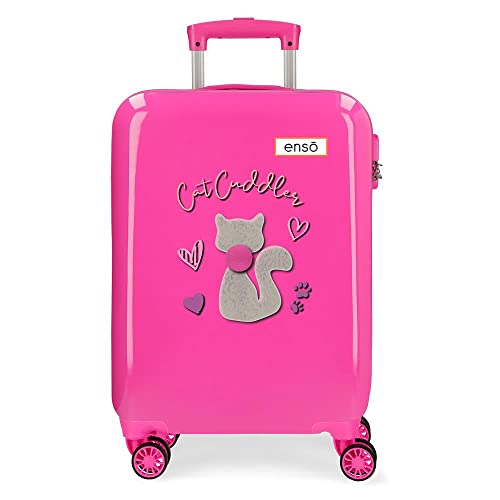 Enso Cat Cuddler Kabinentrolley, Rosa, 38 x 55 x 20 cm, Hartplastik, seitlicher Kombinationsverschluss, 34 2 kg, 4 Räder, Handgepäck Enso Cat Cuddler Kabinentrolley, Rosa, 38 x 55 x 20 cm, Hartplastik, seitlicher Kombinationsverschluss, 34 2 kg, 4 Räder, Handgepäck von Enso
