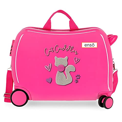 Enso Cat Cuddler Kinderkoffer, Rosa, 50 x 38 x 20 cm, starr, ABS-Kombinationsverschluss, 34 l, 1,8 kg, 4 Räder, Handgepäck Enso Cat Cuddler Kinderkoffer, Rosa, 50 x 38 x 20 cm, starr, ABS-Kombinationsverschluss, 34 l, 1,8 kg, 4 Räder, Handgepäck von Enso