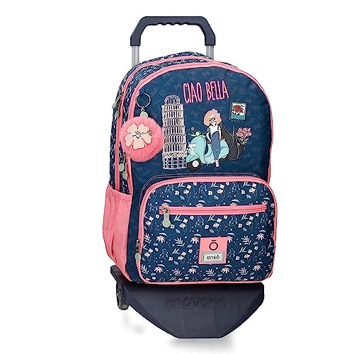 Enso Ciao Bella Rucksack mit doppeltem Fach, mit Trolley, blau, 32 x 44 x 17 cm, Polyester, 23,94 l, blau, Talla única, Doppelter Rucksack mit Trolley Enso Ciao Bella Rucksack mit doppeltem Fach, mit Trolley, blau, 32 x 44 x 17 cm, Polyester, 23,94 l, blau, Talla única, Doppelter Rucksack mit Trolley von Enso
