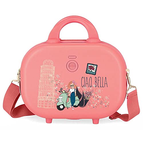 Enso Ciao bella Anpassbarer Kulturbeutel mit rosa Schultergurt, 29 x 21 x 15 cm, starres ABS, 9,14 l, 0,8 kg Enso Ciao bella Anpassbarer Kulturbeutel mit rosa Schultergurt, 29 x 21 x 15 cm, starres ABS, 9,14 l, 0,8 kg von Enso