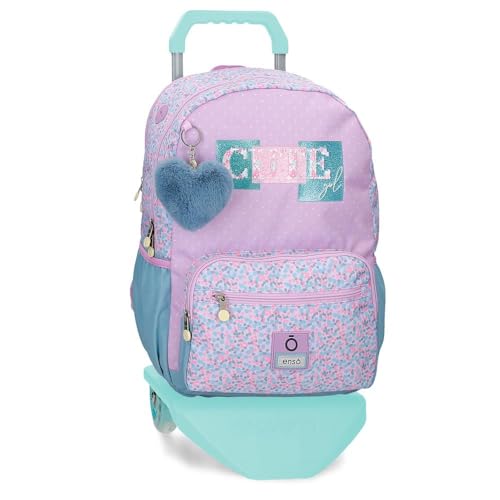 Enso Süßer Mädchen Vorschulrucksack mit Lila Trolley 25x32x12 cm Polyester 9,6L Enso Süßer Mädchen Vorschulrucksack mit Lila Trolley 25x32x12 cm Polyester 9,6L von Enso