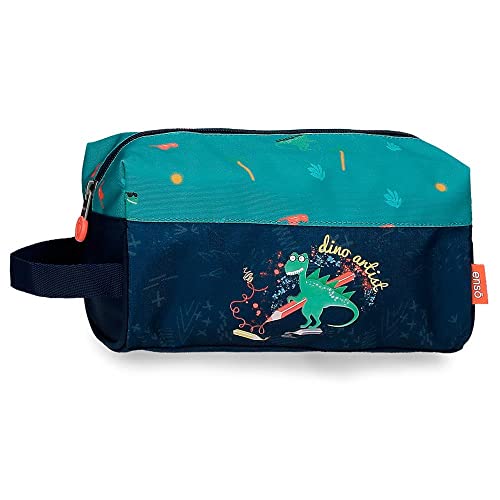Enso Dino-Künstler Mehrfarbiger anpassbarer Kulturbeutel 20,5 x 16,5 x 6 cm Polyester Enso Dino-Künstler Mehrfarbiger anpassbarer Kulturbeutel 20,5 x 16,5 x 6 cm Polyester von Enso