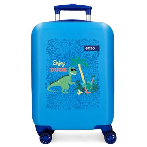 Enso Dino Kabinenkoffer, blau, 33 x 50 x 20 cm, Harter ABS-Kunststoff, seitlicher Kombinationsverschluss, 28,4 l, 2 kg, 4 Doppelräder, Gepäck, Hand, blau, 33 x 50 x 20 cm, Kabinenkoffer Enso Dino Kabinenkoffer, blau, 33 x 50 x 20 cm, Harter ABS-Kunststoff, seitlicher Kombinationsverschluss, 28,4 l, 2 kg, 4 Doppelräder, Gepäck, Hand, blau, 33 x 50 x 20 cm, Kabinenkoffer von Enso